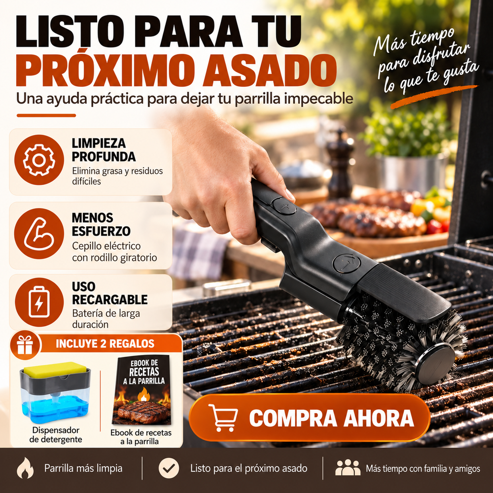 Cepillo Eléctrico Para Parrilla