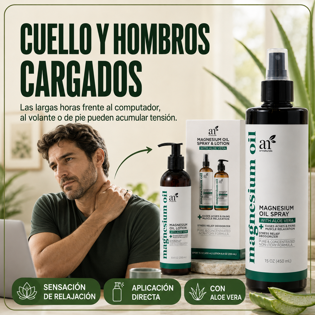 Combo de Crema y Spray de Magnesium