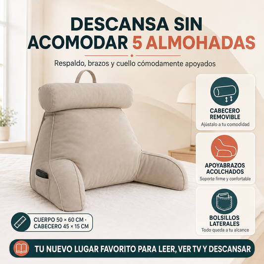 Cojín TV con Apoyabrazos y Cabecero