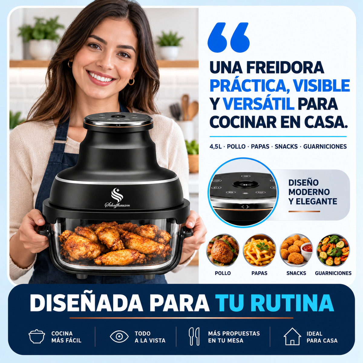 Freidora de Aire Digital Crispi 4,5 L