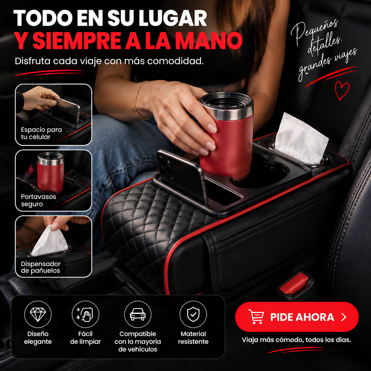 Cojín Reposa Brazos C/almohadilla Y Caja