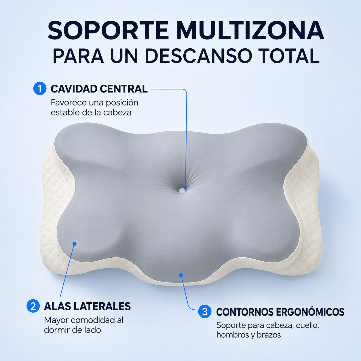 Almohada cervical ortopédica estrella