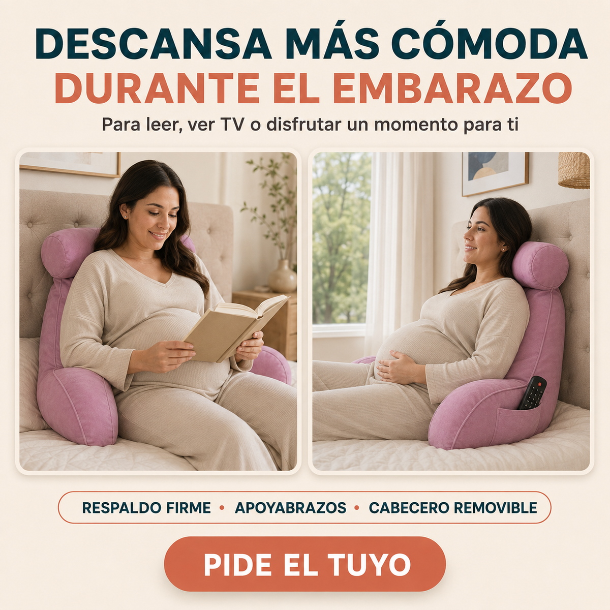 Cojín TV con Apoyabrazos y Cabecero