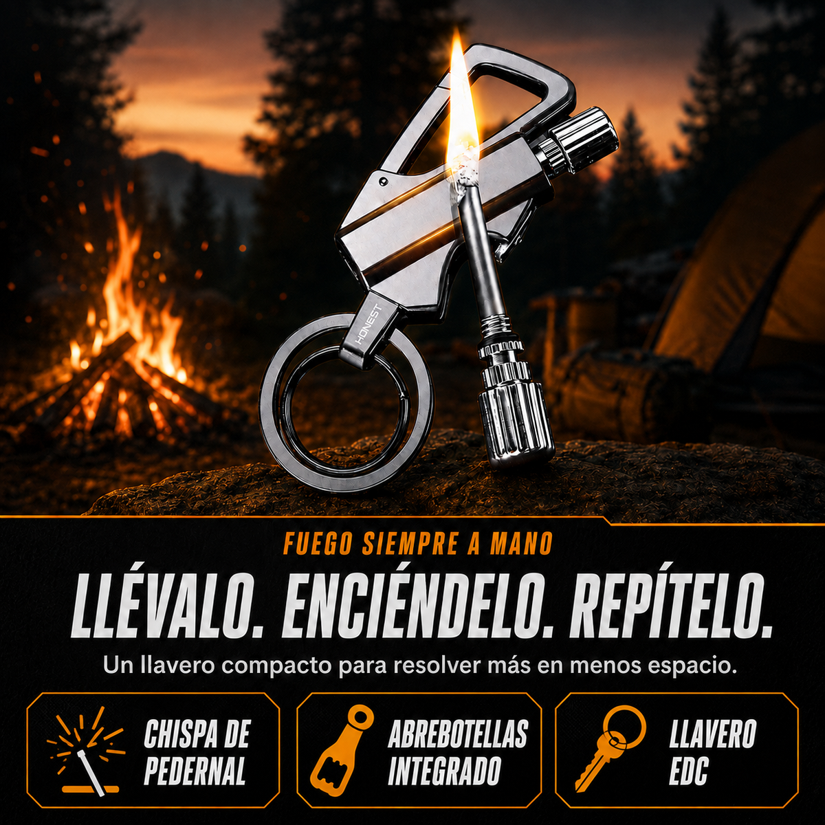 Llavero Encendedor 3 en 1