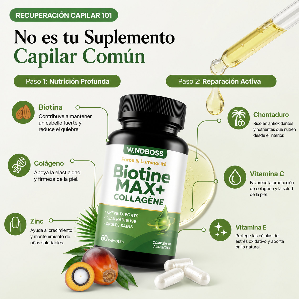 BIOTINA MAX + COLÁGENO CON CHONTADURO