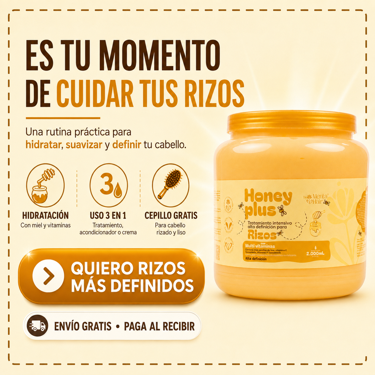Tratamiento Miel Capilar Honey Plus