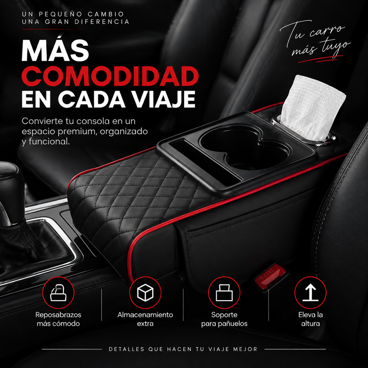 Cojín Reposa Brazos C/almohadilla Y Caja