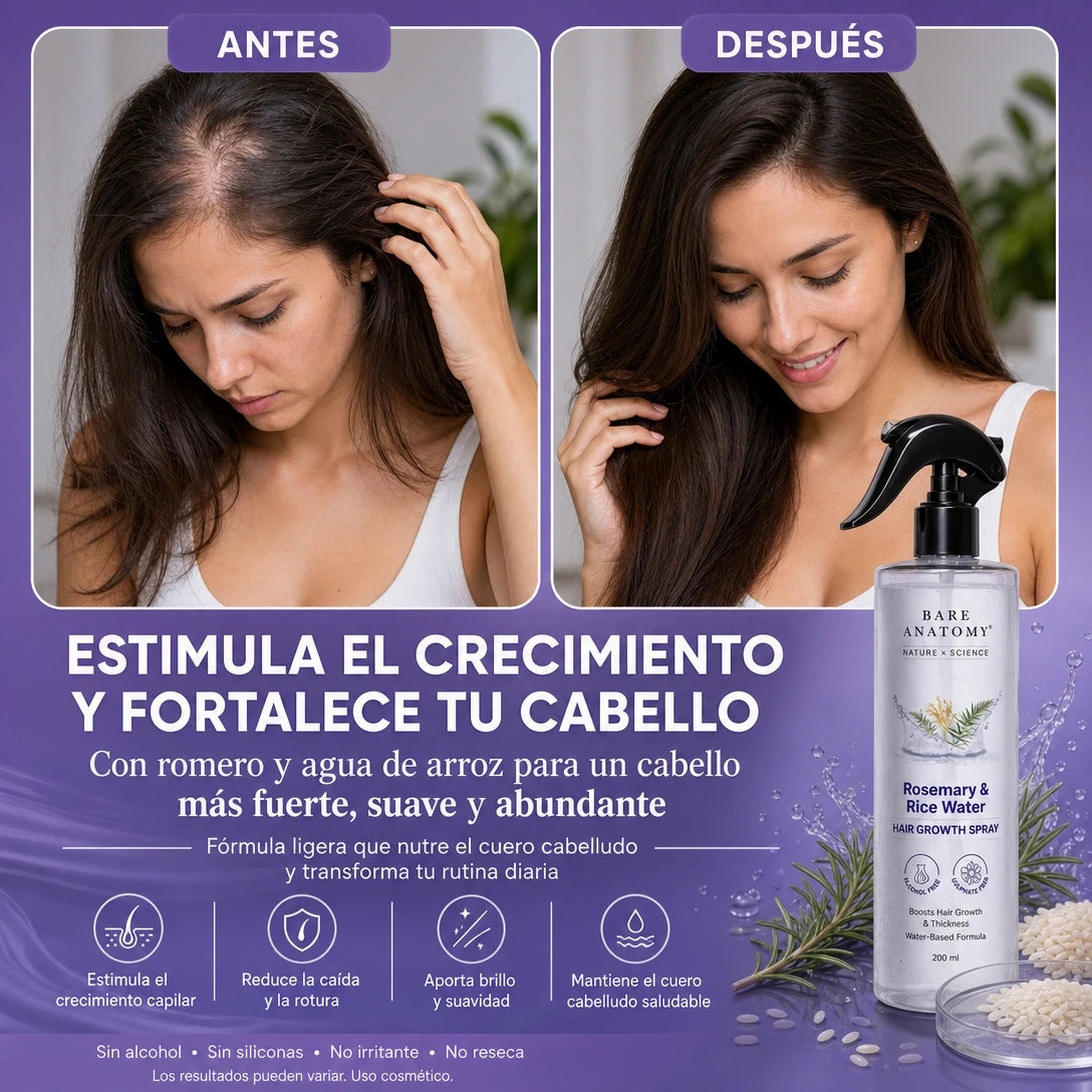 Tónico de crecimiento romero y arroz