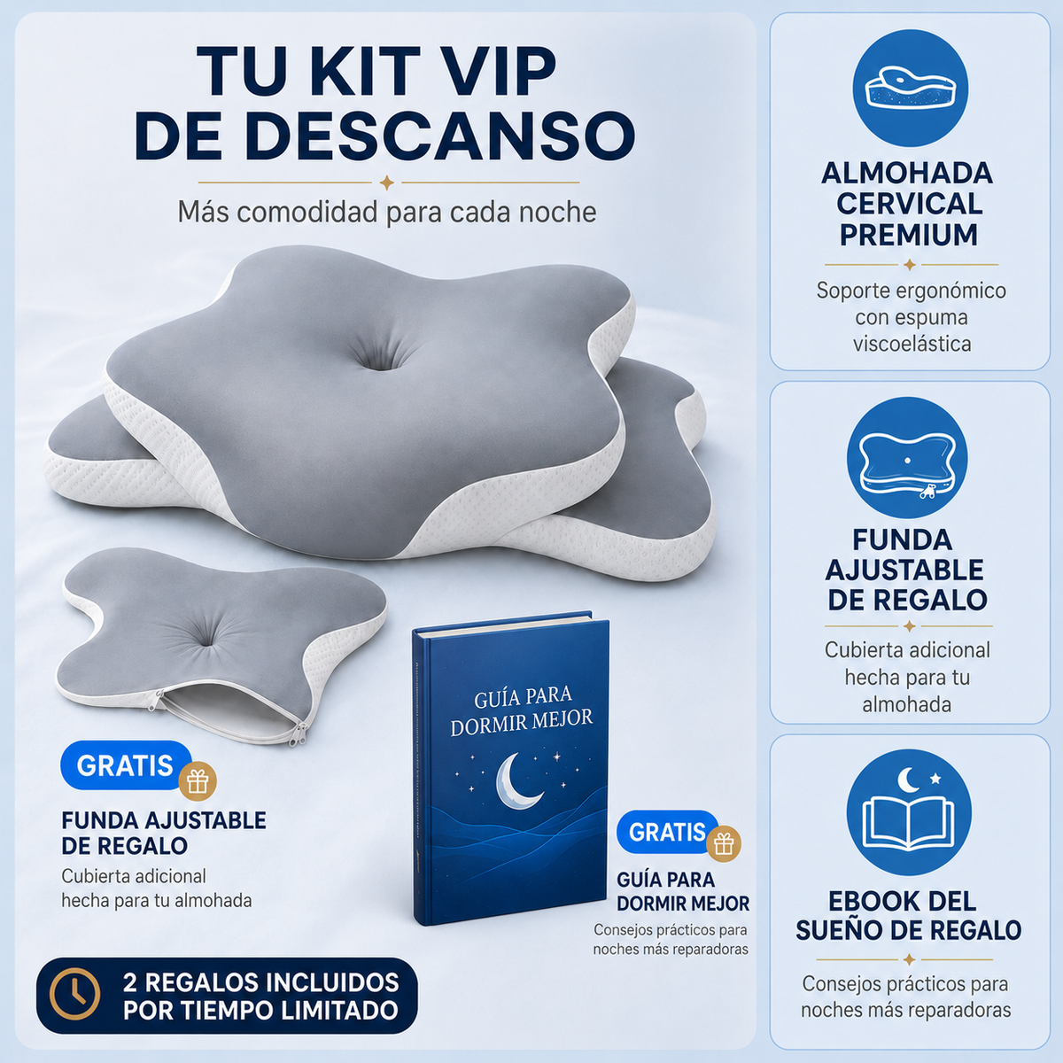 Almohada cervical ortopédica estrella